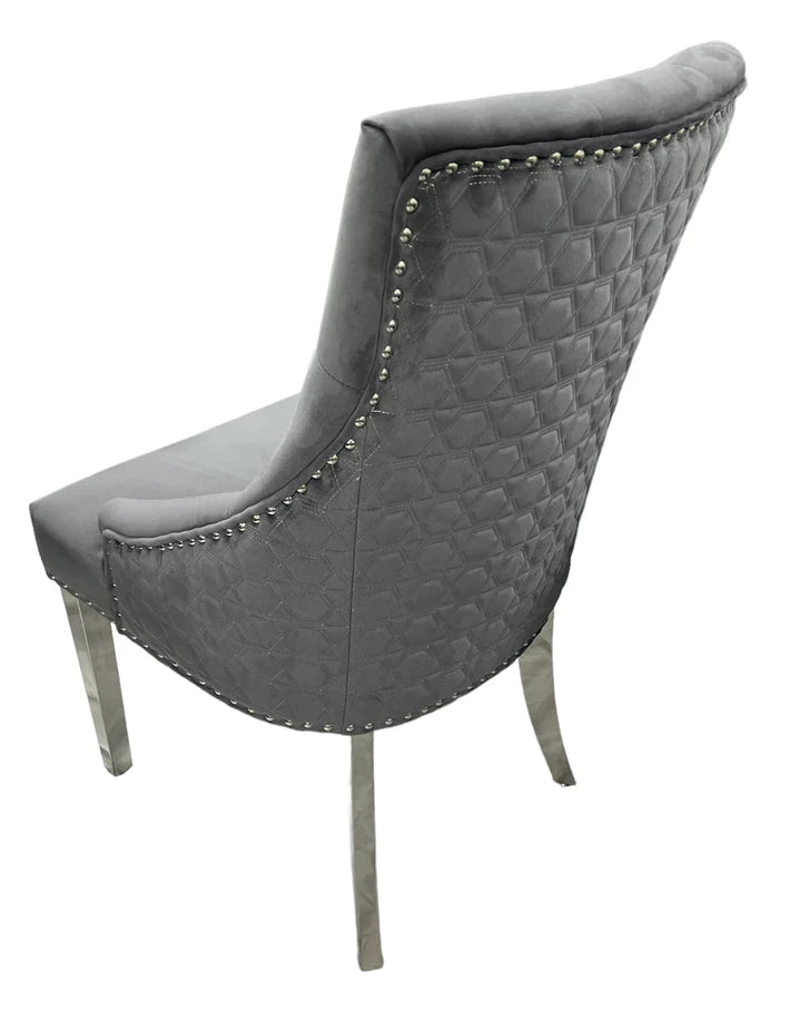 Roma Dining Chair Dark Grey (No Nocker)