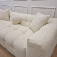 The Bubble Boucle Ivory 3 Seater Sofa